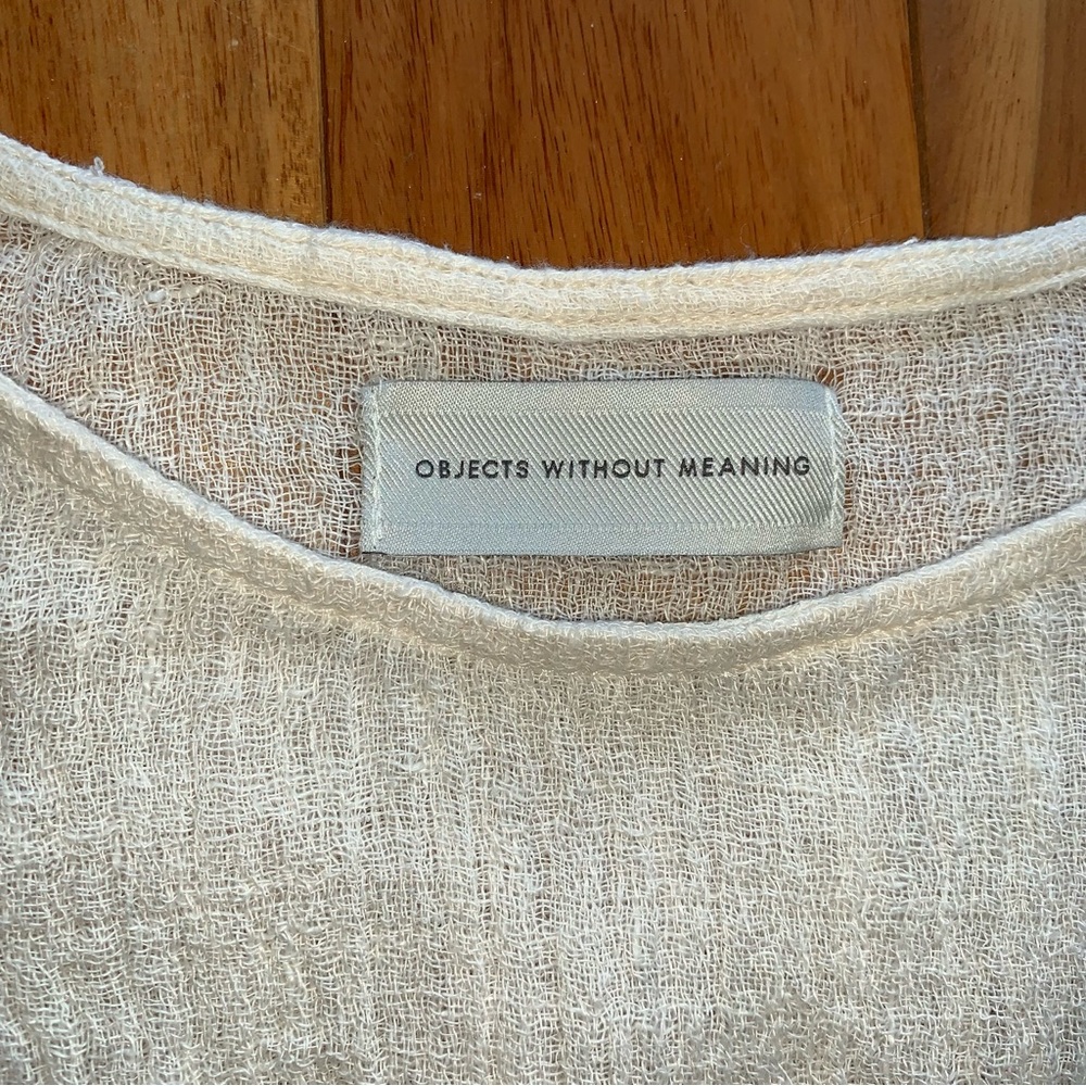 Objects Without Meaning Textured Crinkle Linen Top - image 4